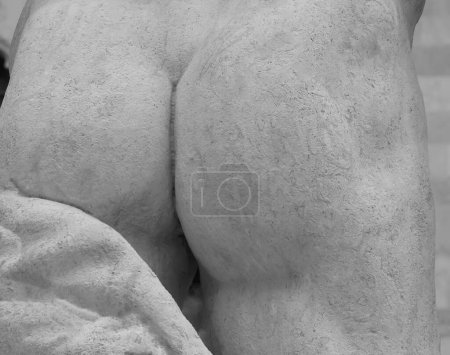 Photo for Backside of a marble statue very toned and round ideal as a concept for physical exercise and body well-being - Royalty Free Image