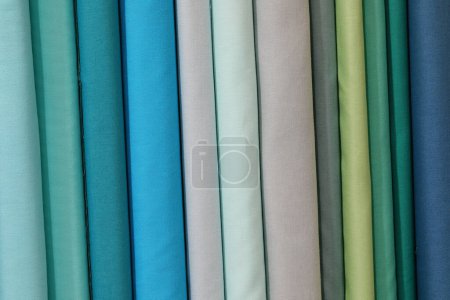 Photo for Background of colorful fabrics in the fabric and hobby shop - Royalty Free Image