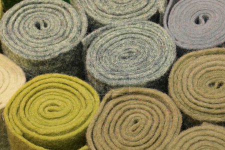 Photo for Rolls of Felt for sale in craft store for making handmade molds and accessories - Royalty Free Image