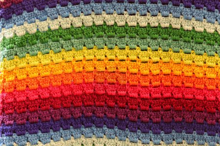 Vibrant rainbow embroidery thread background