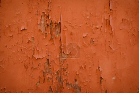 Photo for Painted board faded paint orange abstract background. High quality photo - Royalty Free Image