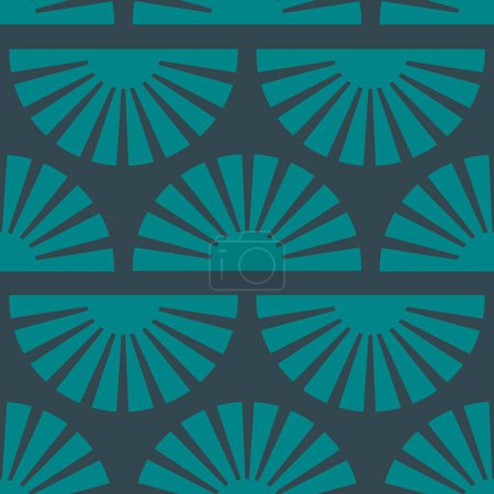 Photo for Seamless pattern with abstract shapes in blue and green. Colorful vector illustration. - Royalty Free Image