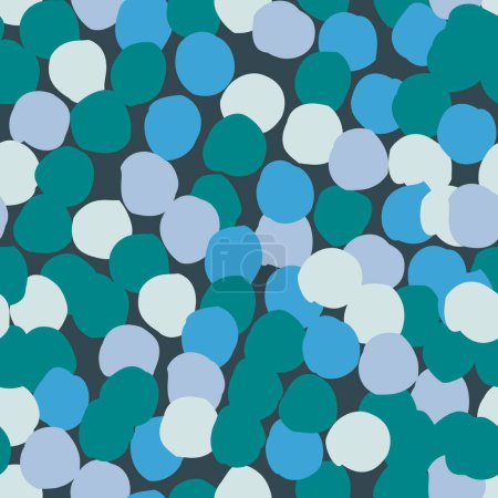 Photo for Seamless pattern with abstract shapes in blue and green. Colorful vector illustration. - Royalty Free Image