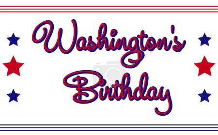 Téléchargez les illustrations : Anniversaire des présidents de Washington. Bannière, Affiche, Carte de souhaits. - en licence libre de droit