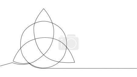 Celtic Trinity Knot, Celtic ornament, design element self drawing