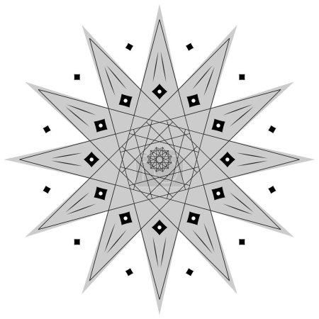 Foto de Formas de triángulo geométrico, estilo plano, objeto de patrón de color gris, hermoso diseño de vectores de adornos, gráfico. Aislado sobre fondo blanco. - Imagen libre de derechos