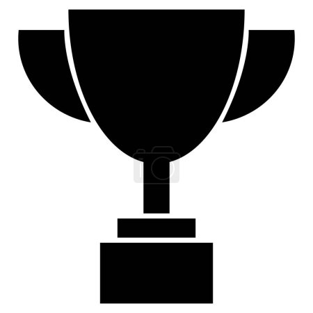 Foto de Icono de copa de trofeo, símbolo ganador de copa de campeonato de color negro de estilo plano. Ilustración vectorial para etiqueta, emblema, logotipo, pegatina, móvil, aplicación, web, juego, deportes, gráfico de logro aislado en blanco. - Imagen libre de derechos