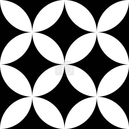 Foto de Patrón de artículos Cloisonne, cuadrícula de formas geométricas sin costura japonesa compuesta por círculos. Diseño moderno de color blanco y negro con estilo, textura decorativa, gráfico, diseño de plantilla web, fondo. - Imagen libre de derechos