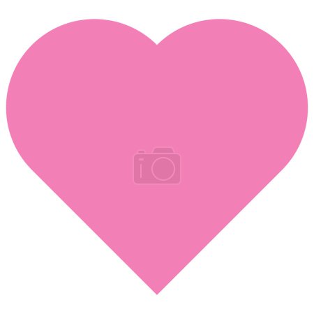 Foto de Icono del corazón, hermoso estilo plano de color rosa suave símbolo del Día de San Valentín, forma perfecta objeto de amor, pensamientos felices, salud o vida vector de ilustración para la web, aplicación, móvil, interfaz de usuario, juego. Aislado sobre blanco - Imagen libre de derechos