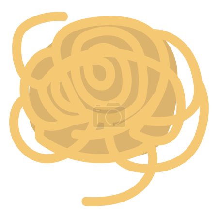Illustration for Ramen noodle flat sign icon - Royalty Free Image