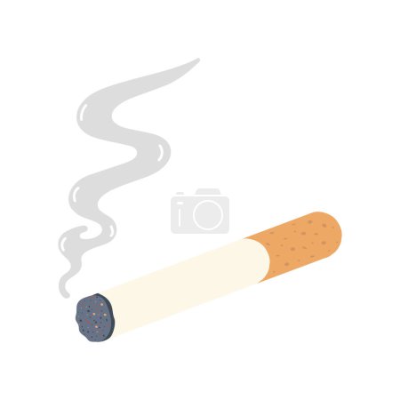 Illustration for Cigarettes butt with smoking doodle - Royalty Free Image