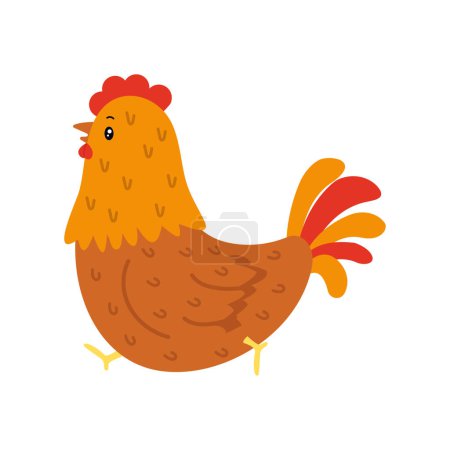 Illustration for Chicken hen cartoon doodle vector - Royalty Free Image