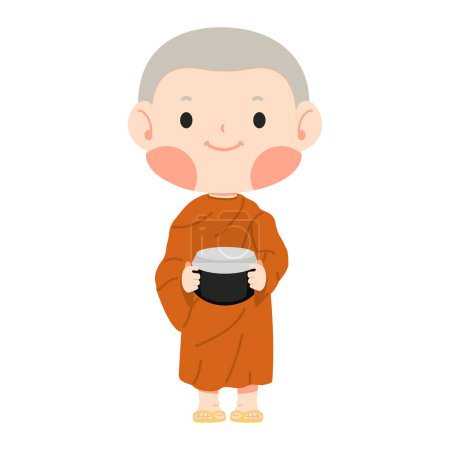 Buddhistischer Mönch mit Almosenschale 