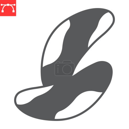 Brazil nut glyph icon, nuts and organic, brazilian nut vector icon, vector graphics, editable stroke solid sign, eps 10.