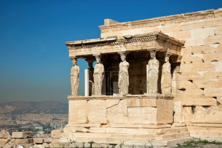 Photo for Caryatids on the Acropolis of Athens by a nice summer day - Royalty Free Image