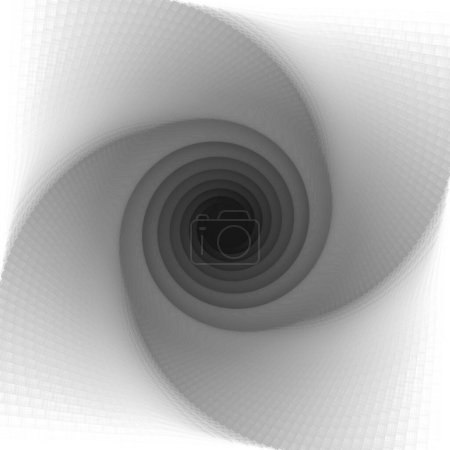 Photo for Abstract 3d spiral pattern in diminishing perspective - Royalty Free Image