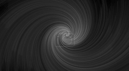 Photo for Swirling monochrome pattern on black background - Royalty Free Image