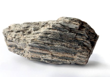 piece of metamorfic rock gneiss close up