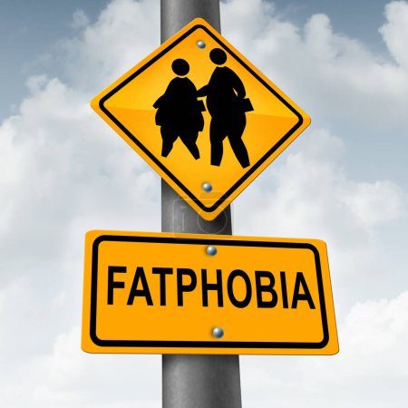 Fatphobie oder Fett-Phobie-Bewusstsein als gesellschaftliches Stigma von Fettleibigkeit und Angst vor Fettleibigkeit oder Übergewicht und Anti-Fett-Psychologie und Gewichtsvoreingenommenheit als Diskriminierung und Vorurteil oder Fett-Shaming.