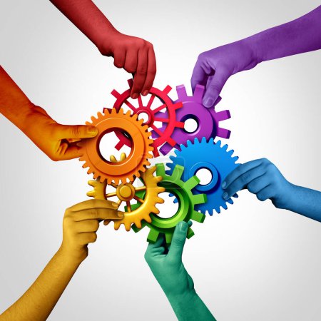 Equidad e inclusión en la diversidad o concepto de IED como grupo de personas diversas que trabajan juntas como símbolo de igualdad, pertenencia e inclusión con personas que se conectan entre sí como un equipo que apoya la unidad.