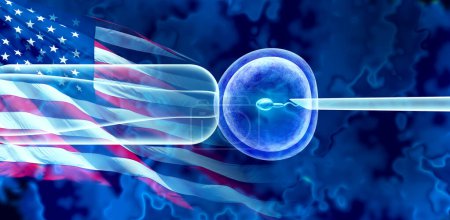 US IVF Embryo Social issues as legal concerns and controversial issue  in American politics related to unused frozen embryos at fertility clinic causing uncertainty in the United States infertility population.