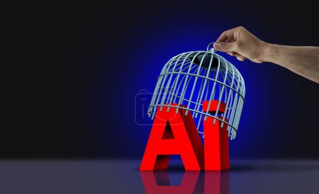 Controlling AI Technology and protective Barrier and safety protocols or safeguards for artificial intelligence to mitigate risks associated with disruptive computer machine learning.