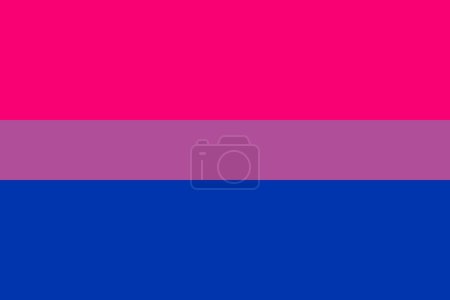 Ilustración de la bandera del Orgullo Bisexual. Símbolo de las minorías sexuales