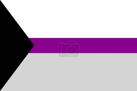 Illustration du drapeau Demisexual Pride. Symbole des minorités sexuelles