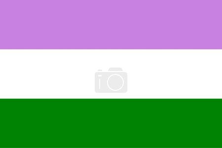 Photo for Illustration of the Genderqueer Pride Flag. Movement LGBT. Symbol of sexual minorities - Royalty Free Image