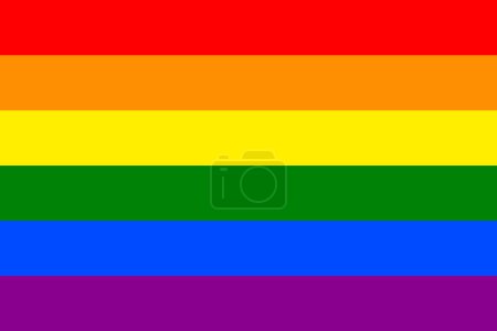 Illustration of the Rainbow  Pride Flag. Movement LGBT. Symbol of sexual minorities