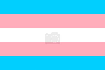 Illustration du drapeau de la fierté transgenre. Symbole des minorités sexuelles