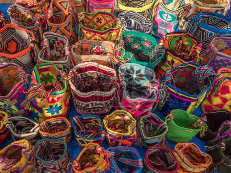 Photo for Colorful bags on the street of Bogota. Colombia. Latin America. - Royalty Free Image