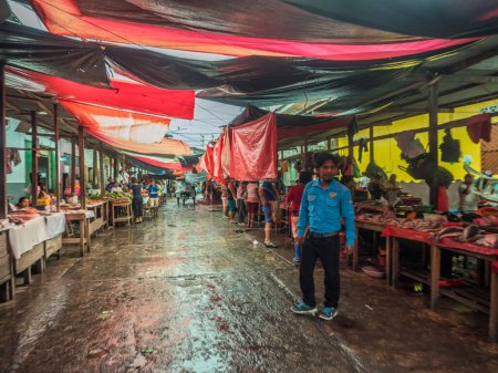 Photo for Iquitos, Peru - December 06, 2018:  Street in the Belen Market during the low water season. Latin America Beln Mercado. - Royalty Free Image