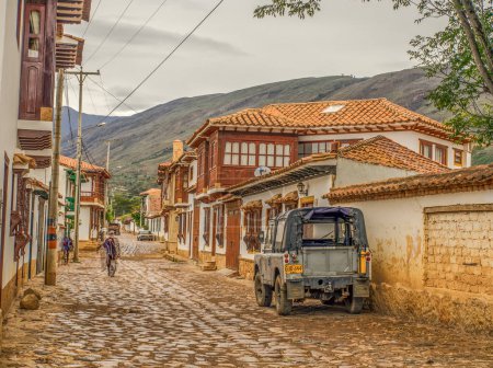 Foto de Villa de Leyva, Colombia - 02 de mayo de 2016: Hermosa y antigua arquitectura de la ciudad - Imagen libre de derechos