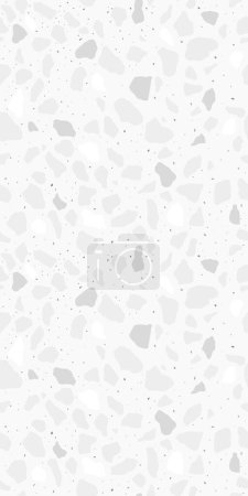 Illustration for Terrazzo seamless pattern. Modern monochrome tile texture. Vector abstract background. EPS 10 - Royalty Free Image