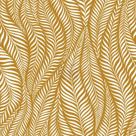 Ilustración de Luxury seamless pattern with palm leaves. Modern stylish floral background. Vector illustration. - Imagen libre de derechos
