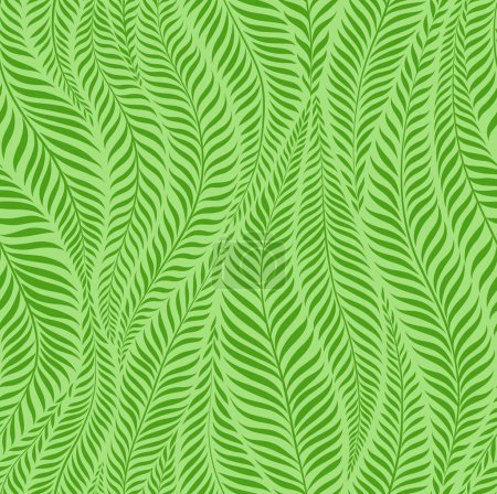 Téléchargez les illustrations : Luxury seamless pattern with palm leaves. Modern stylish floral background. Vector illustration. - en licence libre de droit