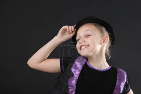 Photo for Little girl posing with hat - Royalty Free Image