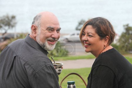 Photo for Portrait of a mature couple in love outdoors - Royalty Free Image