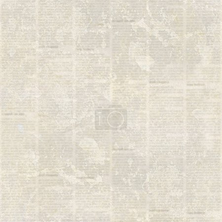 Photo for Old grunge unreadable vintage newspaper paper texture square seamless pattern. Blurred newspaper background. Aged newspaper textured paper. Blur gray beige collage news seamless texture. - Royalty Free Image