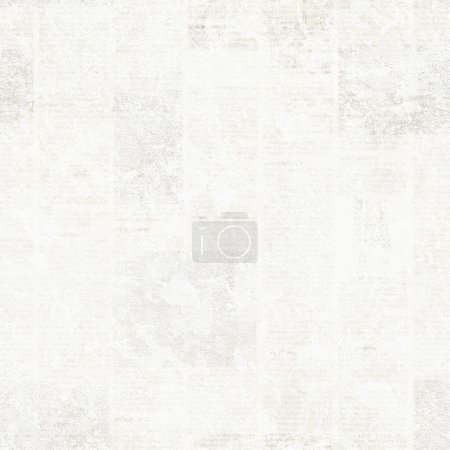Old grunge unreadable vintage newspaper paper texture square seamless pattern. Blurred newspaper background. Aged newspaper textured paper. Blur white gray beige collage news seamless texture.