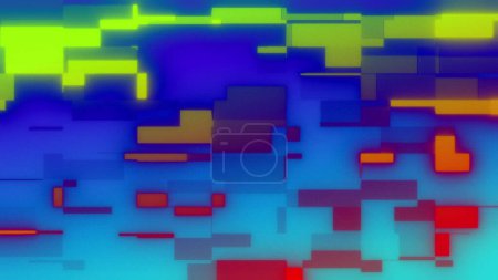 Photo for Abstract blocks, interference noisy dreamy holographic background. Creative transformations for trending projects. - Royalty Free Image
