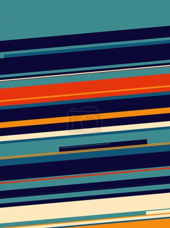 Photo for Minimalistic abstract design with a blend of vintage colored lines. Perfect for a stylish wall mural or business presentation. - Royalty Free Image