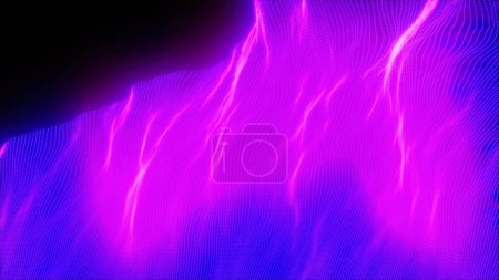 Photo for Liquid abstract dynamic creative background. Wavy 3d digital art, geometrical shape for modern design project. - Royalty Free Image