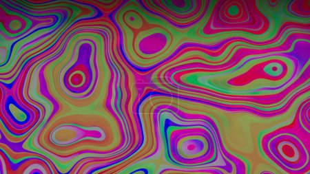 Photo for Geometric futuristic modern dynamic background, lines, circles, digital pixels flow, fractal liquid art, motion pattern graphic elements. - Royalty Free Image