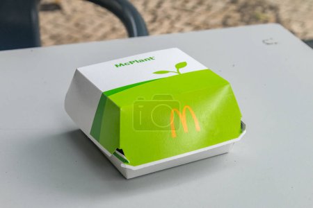 Photo for Lisbon, Portugal - December 5, 2022: Box of Mcdonald's McPlant burger. - Royalty Free Image