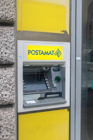 Photo for Rome, Italy - December 8, 2022: ATM of Italian Post (Poste Italiane). - Royalty Free Image