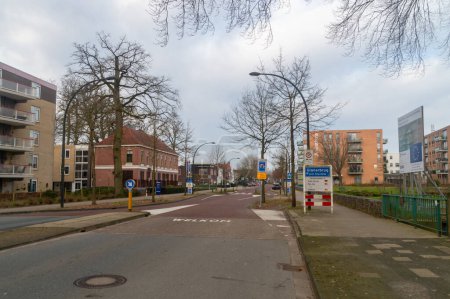 Photo for Gronau, Germany - March 10, 2024: Entrance road to Netherland from German city Gronau. - Royalty Free Image