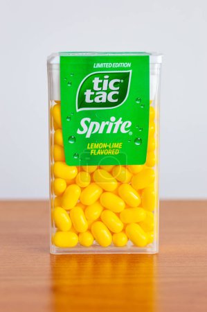 Photo for Pruszcz Gdanski, Poland - March 30, 2024: Tic Tac Sprite edition. Tic Tac lemon - lime flavored. - Royalty Free Image