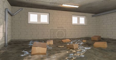 Photo for Flooding with water damage and wet - Royalty Free Image